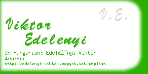 viktor edelenyi business card